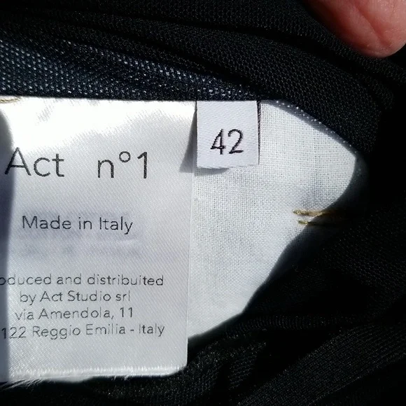 NWT Act n°1 denim jeans with skirt, made in Italy, size 6 - Picture 11 of 12